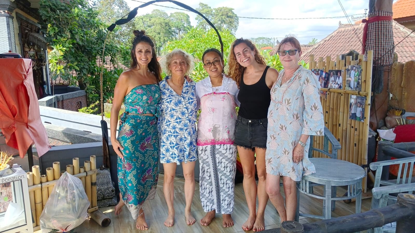Guests with a Balinese healer in Ubud